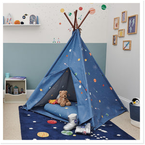 Space themed play tent