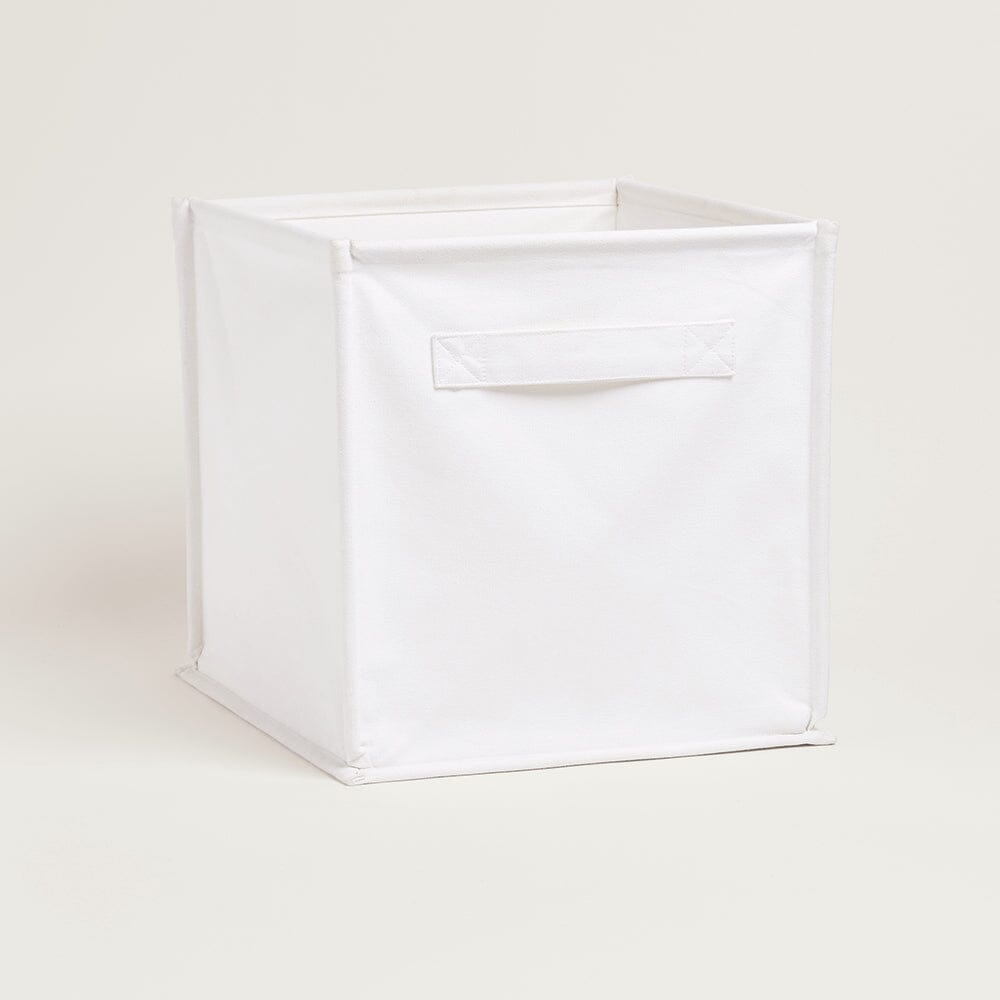 Canvas Storage Cube, White
