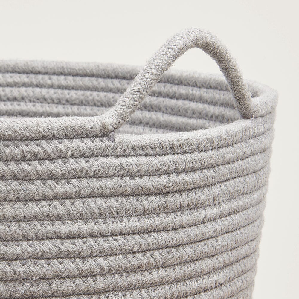Rope Storage Basket, Grey