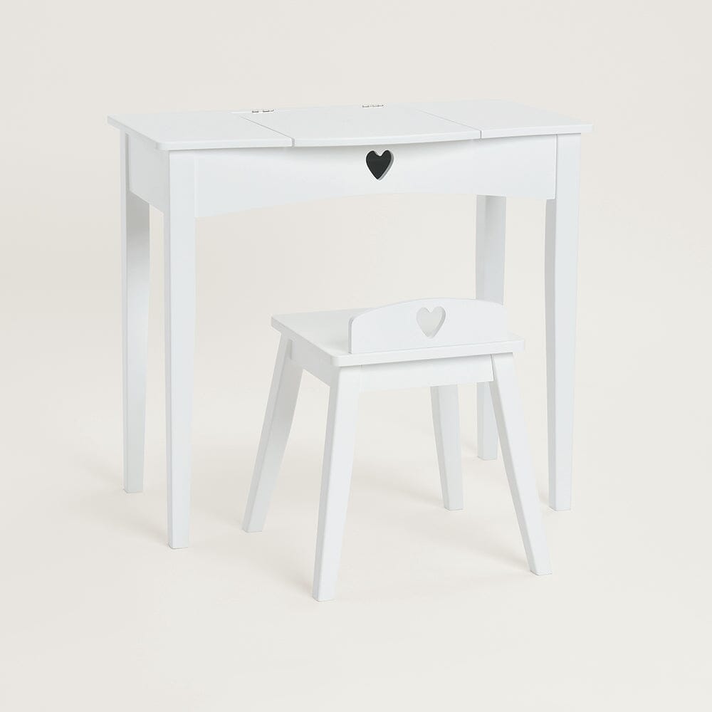 Sweetheart Dressing Table & Stool, White