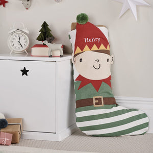 Personalised Christmas Stocking, Jolly Elf