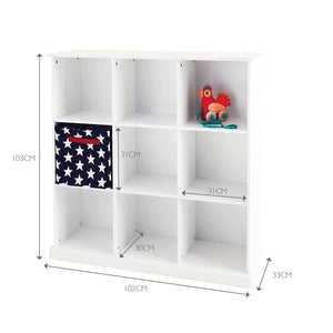 Abbeville Nine Cube Storage, White
