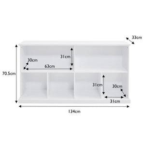 Abbeville Long Shelf Unit, White