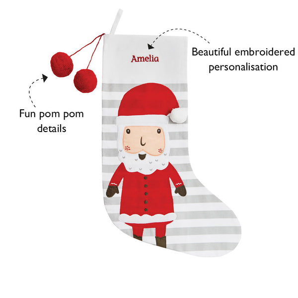 Personalised Christmas Stocking, Father Christmas