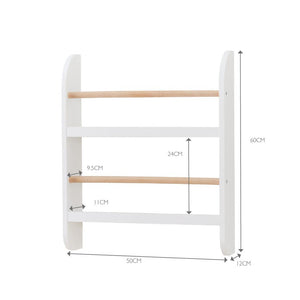 Greenaway Mini Bookcase, White/Natural
