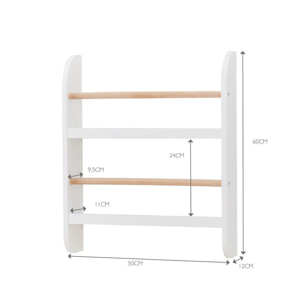 Greenaway Mini Bookcase, White/Natural