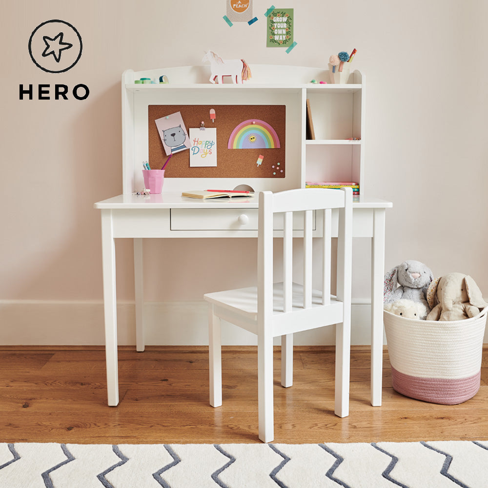 Kids' Junior Study Desk, White Great Little Trading