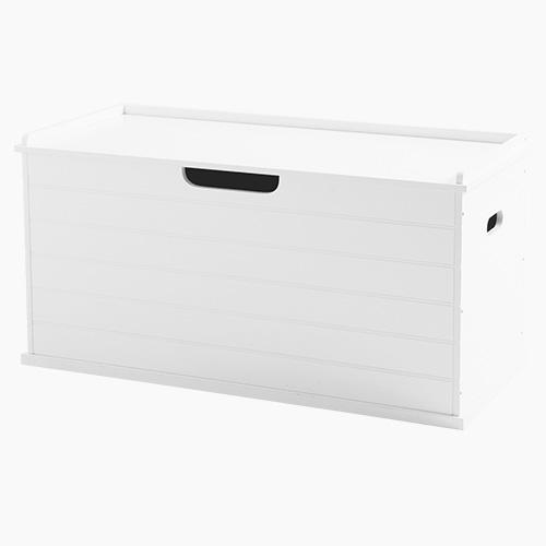 White large tongue and groove toy box
