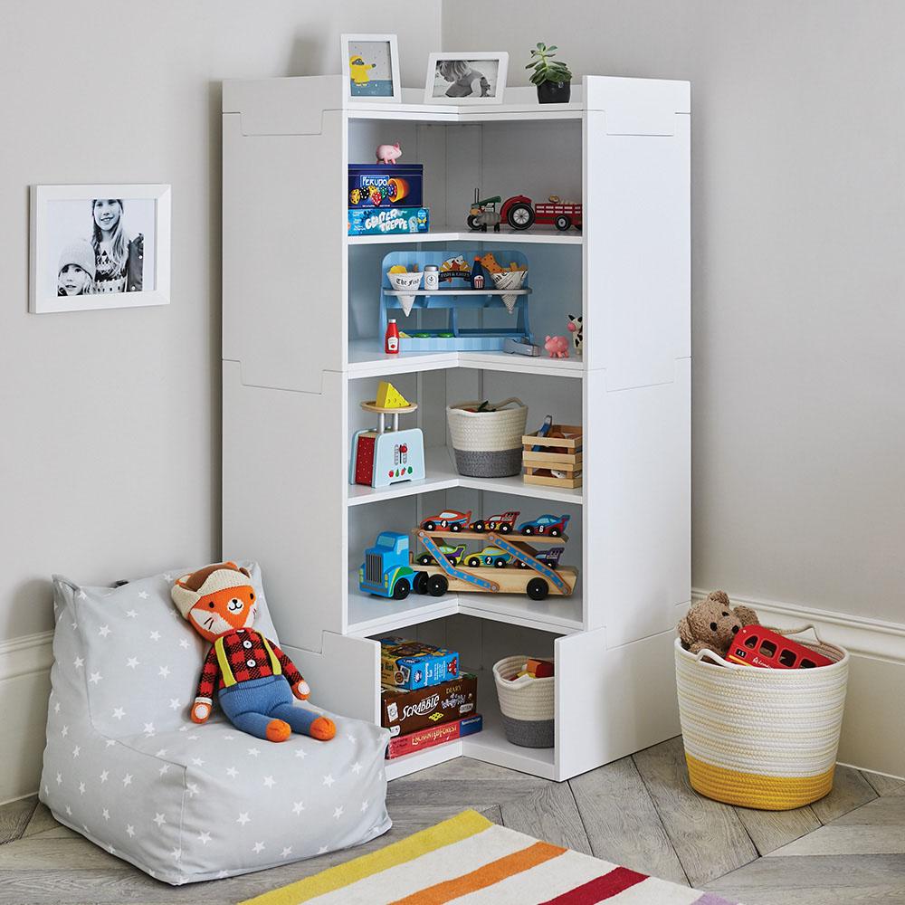 alba corner shelf, toy storage