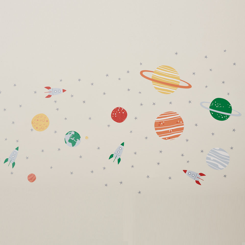 Space explorer themed wall stickers