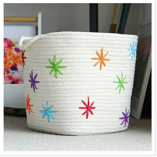 RAINBOW ROPE STORAGE BASKET - CRAFT IDEAS