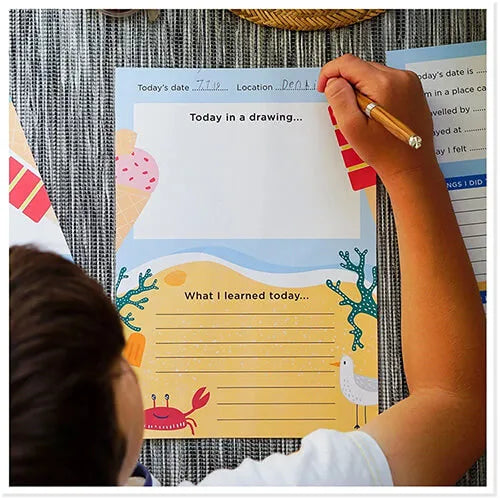 Free children's travel journal printables