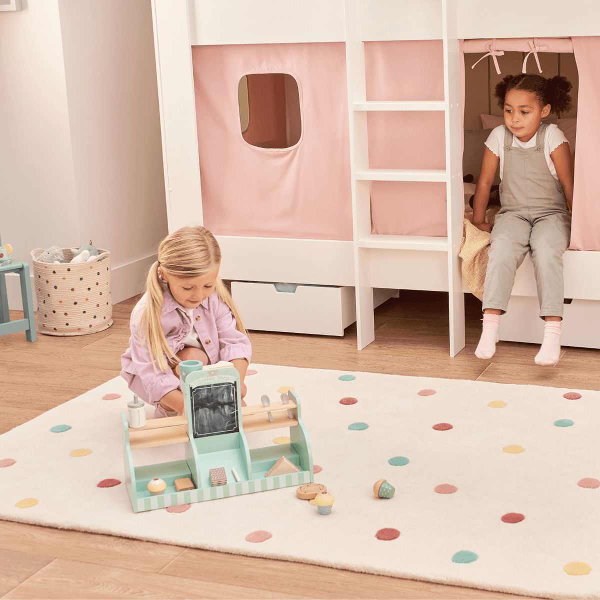 Kids Spot Rug Large Spotted Pastel Kid's Rug - Great Little Trading Co.