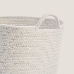 Rope Storage Basket, Ivory and Buttercup Yellow