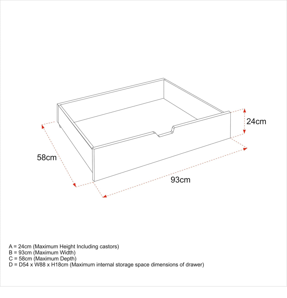 Children's Underbed Storage Drawers - Dark Grey (set of 2)
