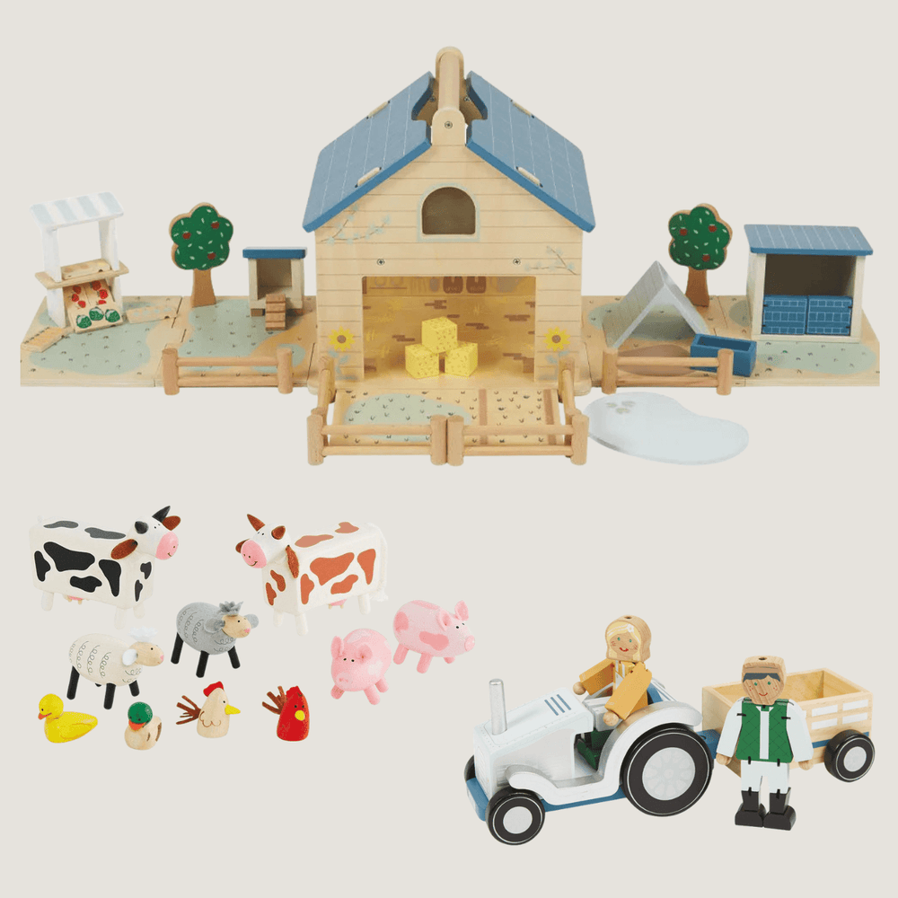 Play & Store Farm with Animals & Tractor Bundle