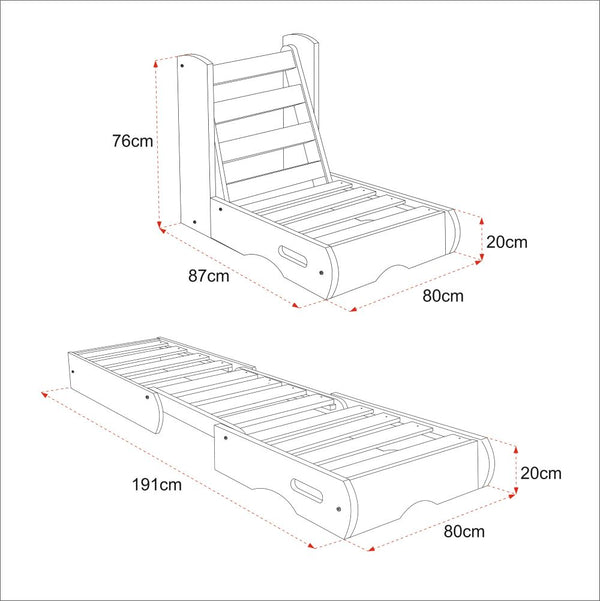 Warwick High Sleeper Bed With Futon - Silk White
