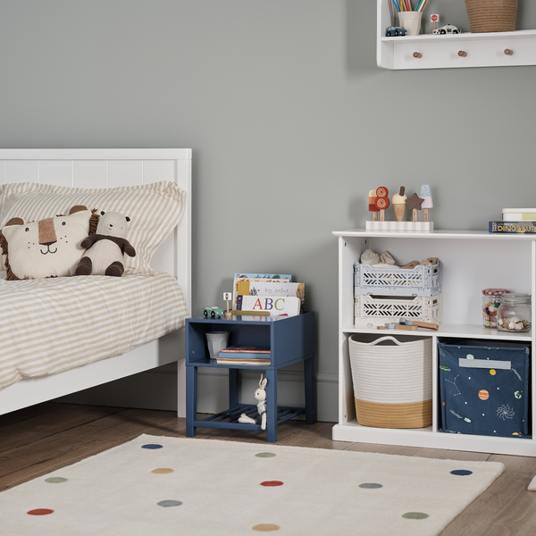 Croft Bedside Table, Ocean Blue