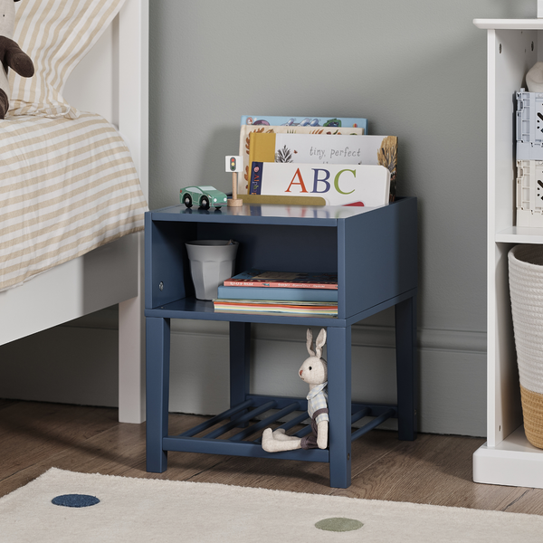 Croft Bedside Table, Ocean Blue