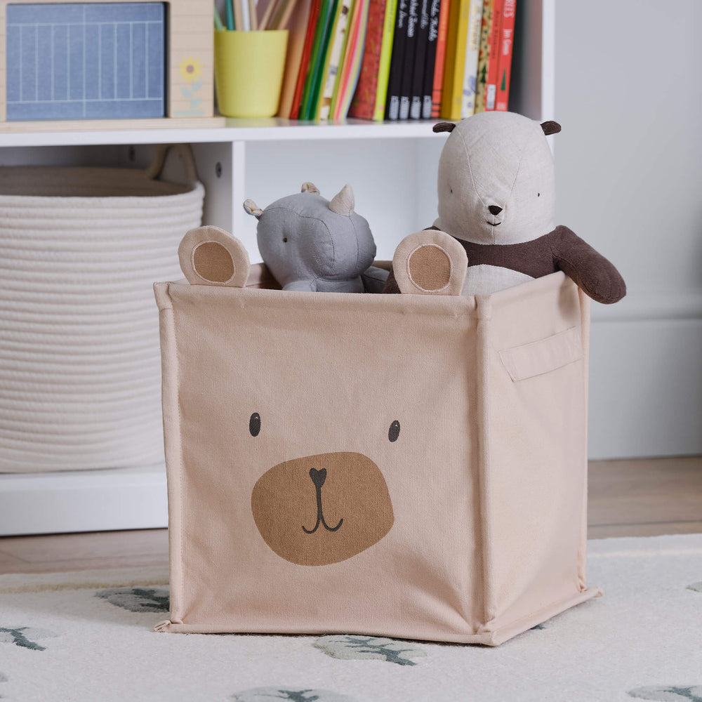 Canvas Storage Cube, Bear