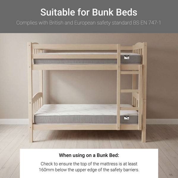 Classic Anti-Allergy Mattress for Top Bunks & Raised Beds – European Single