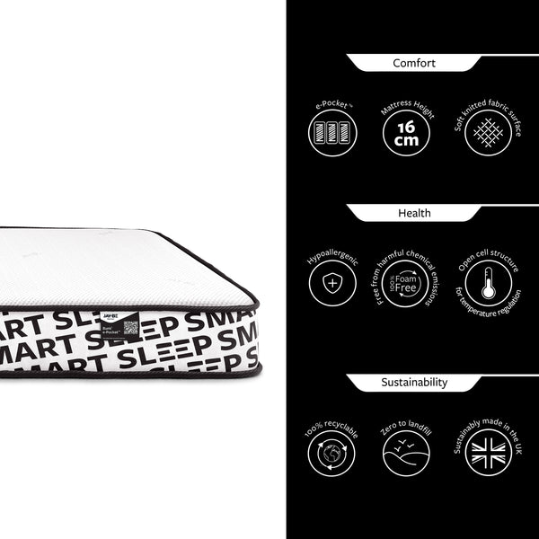 Advanced Pocket Sprung Mattress for Top Bunks & Raised Beds – UK Single