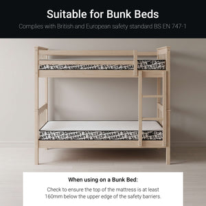 Advanced Pocket Sprung Mattress for Top Bunks & Raised Beds – UK Single