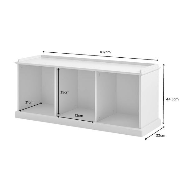 Abbeville Storage Bench, Cashmere