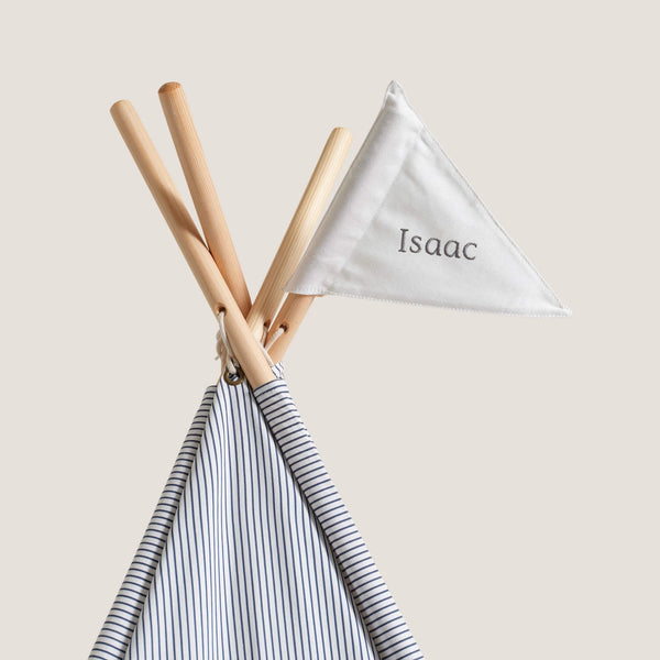 Personalised Play Teepee, Blue Stripe