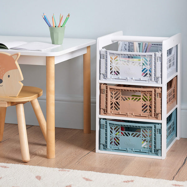 Carter Midi Crate Storage Tower, White