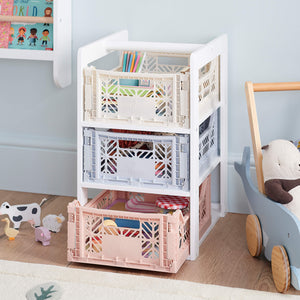 Carter Midi Crate Storage Tower, White