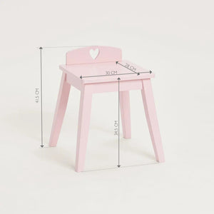 Sweetheart Dressing Table & Stool, Chalk Pink