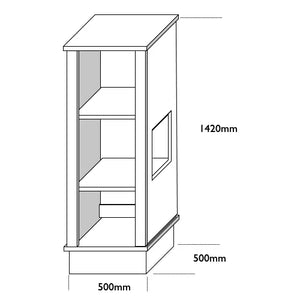 Children's Tall Bedside For Bunks - Dark Grey