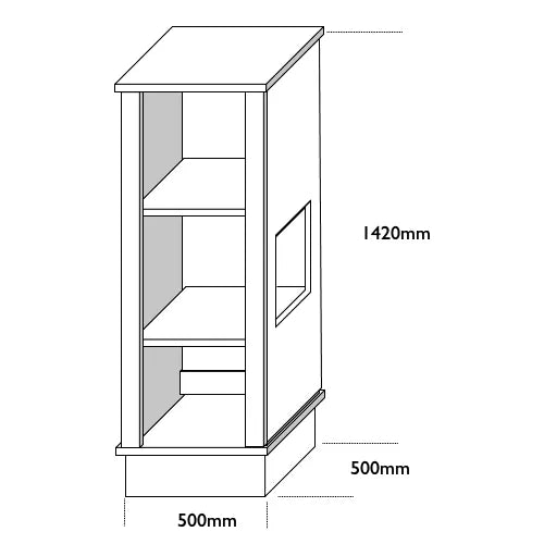 Children's Tall Bedside For Bunks - Dark Grey	