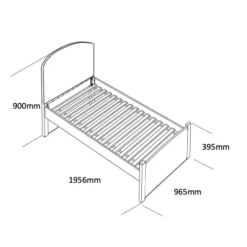 The Colourful Children's Single Bed - White