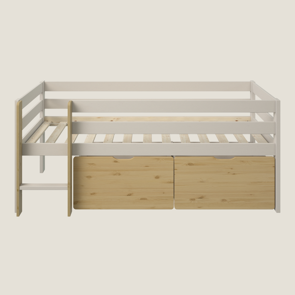 Cove Low Cabin Bed with Storage Drawers, Mushroom