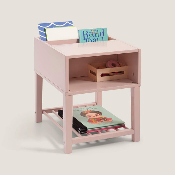 Croft Bedside Table, Chalk Pink