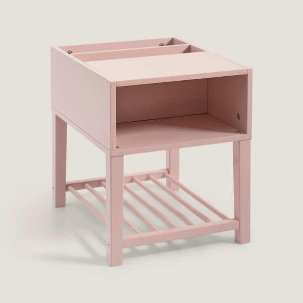 Croft Bedside Table, Chalk Pink
