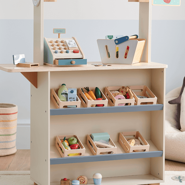 Play Shop Stall & Food Crates Bundle