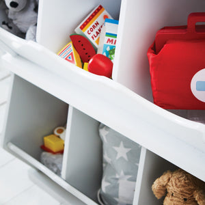 Triple Stacking Wooden Toy Storage Trunk, Bright White