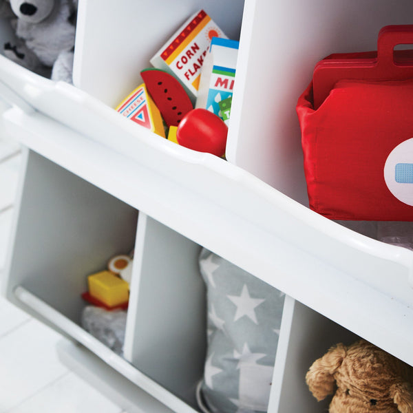 Triple Stacking Wooden Toy Storage Trunk, Bright White