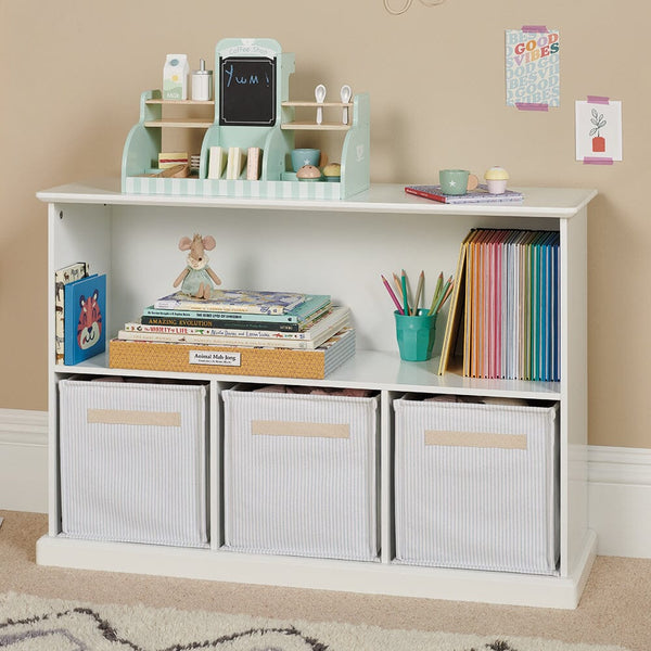 Canvas Storage Cube, Blue Stripe