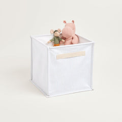 Canvas Storage Cube, Blue Stripe