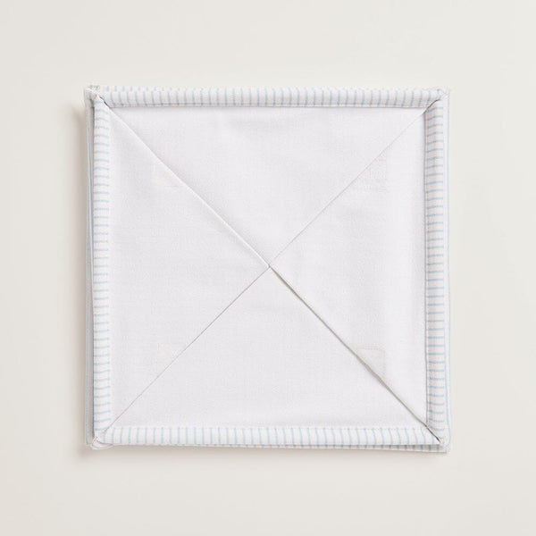 Canvas Storage Cube, Blue Stripe