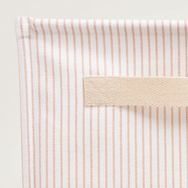 Canvas Storage Cube, Natural Stripe