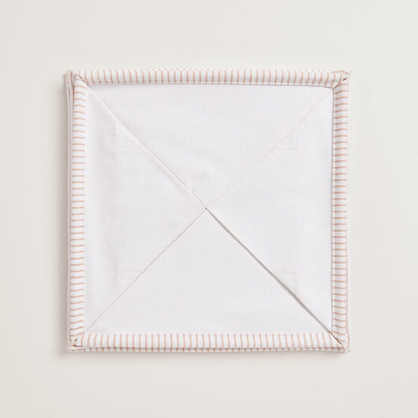 Canvas Storage Cube, Natural Stripe