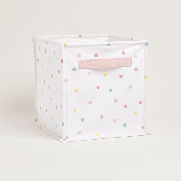 Canvas Storage Cube, Pastel Spot