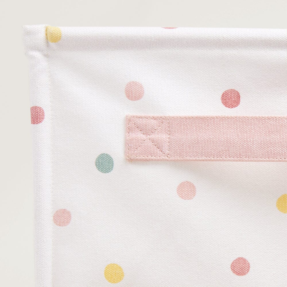 Canvas Storage Cube, Pastel Spot	