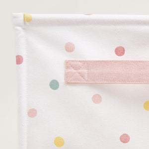 Canvas Storage Cube, Pastel Spot	