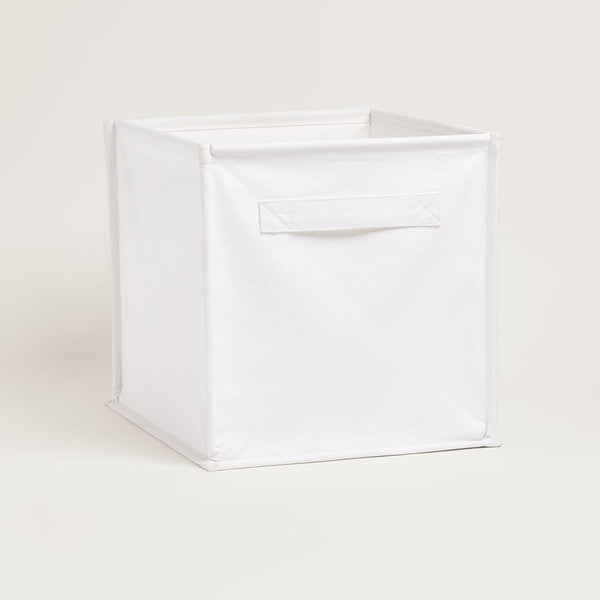 Canvas Storage Cube, White	